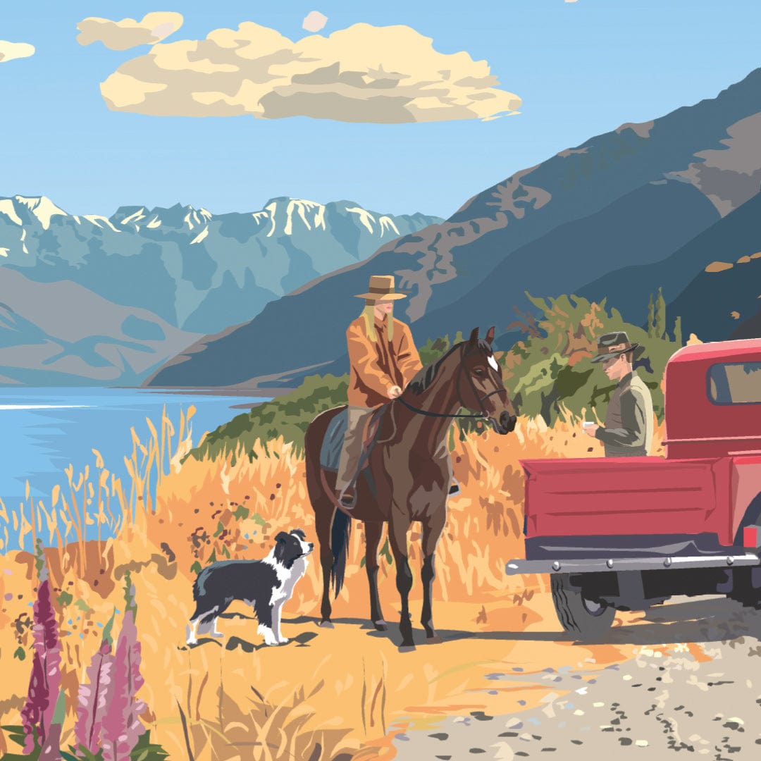 Wanaka Road Art Print by Rosie Louise &amp; Terry Moyle