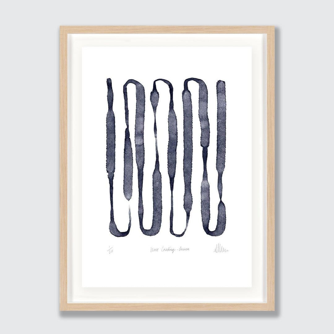 Wave Counting - Oneroa Limited Edition Art Print by Sarah Parkinson