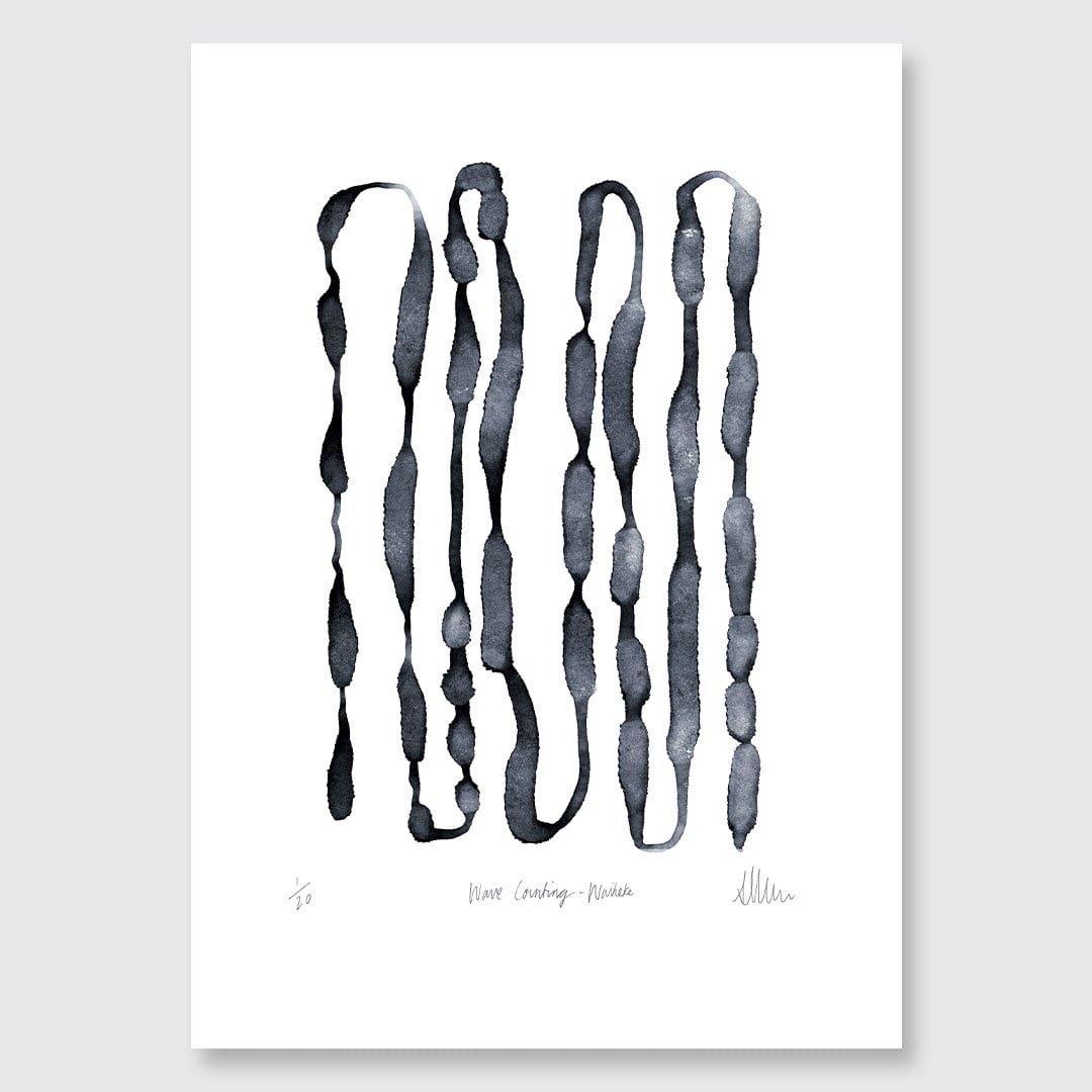 Wave Counting - Waiheke Limited Edition Art Print by Sarah Parkinson