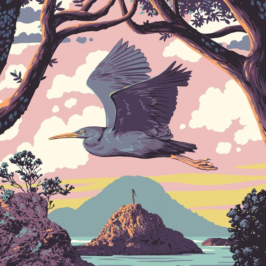 Whakatane Art Print (Vintage Travel Series) by Ross Murray