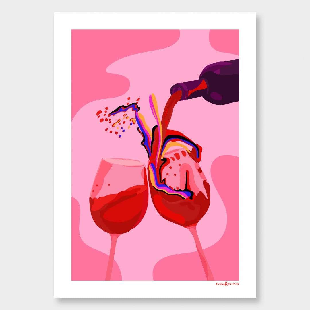 Wine Not Art Print by Restless & Infectious